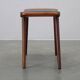 Danish mid-century teak and leatherette stool, 1960s