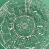 Mid Century glass ABC Plate, S.J. Thomassen for Leerdam Glass factory centerpiece