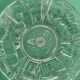 Mid Century glass ABC Plate, S.J. Thomassen for Leerdam Glass factory centerpiece