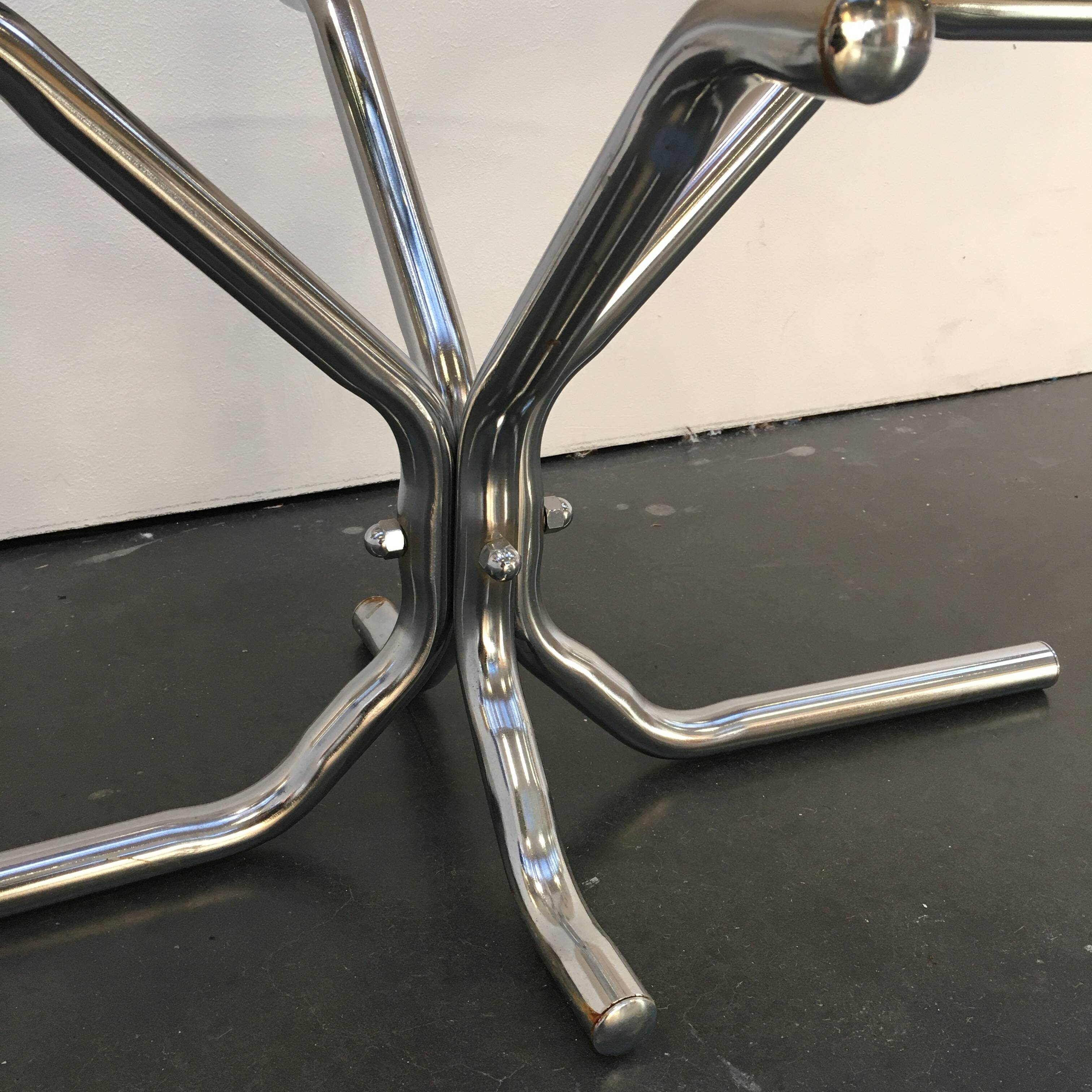 70s chrome and smoked glass coffee table