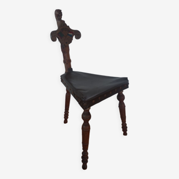 Chaise trépied antique tête de lion d’oporto