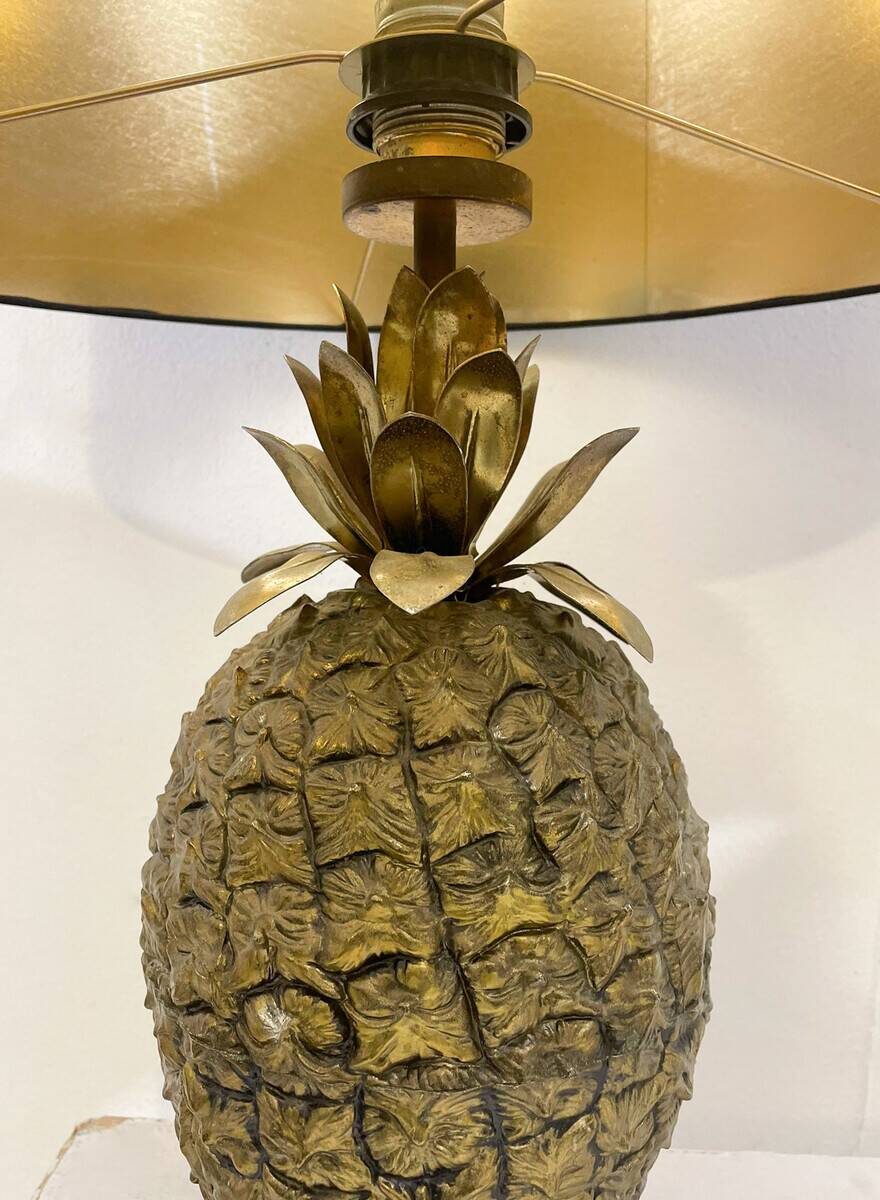 Pair Of Brass Pineapple Table Lamps