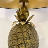 Paire de lampes de table ananas en laiton
