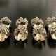 8 Silea France napkin rings grape pattern