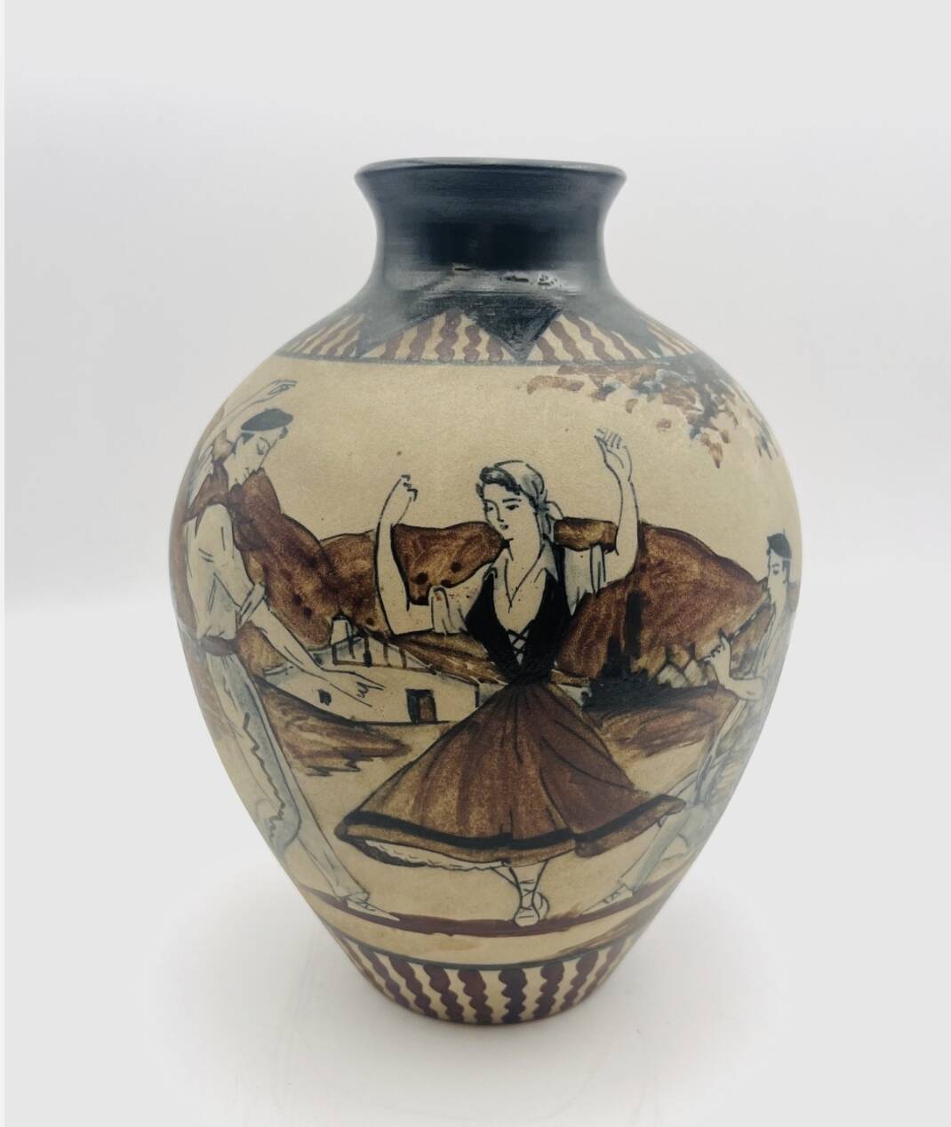 Vase boule en grès de Cibourg signé Pedro Garcia de Diego -637004