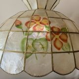 Vintage mother-of-pearl and brass pendant/chandelier