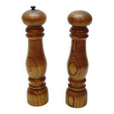 Salt and pepper shaker turned wood pepper mill
