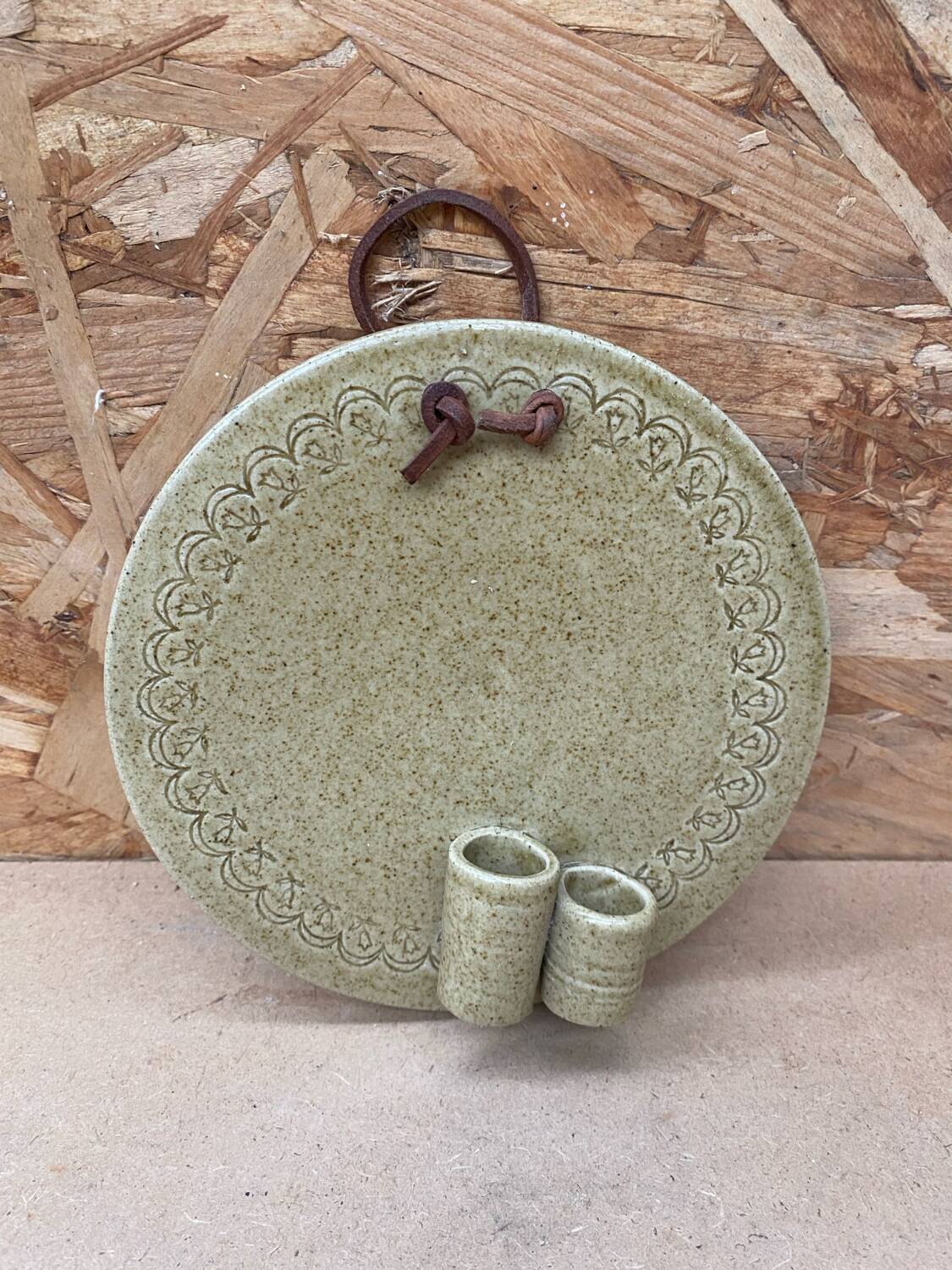 Beige Ceramic Pendant Light Vintage Hanging Decoration #B622