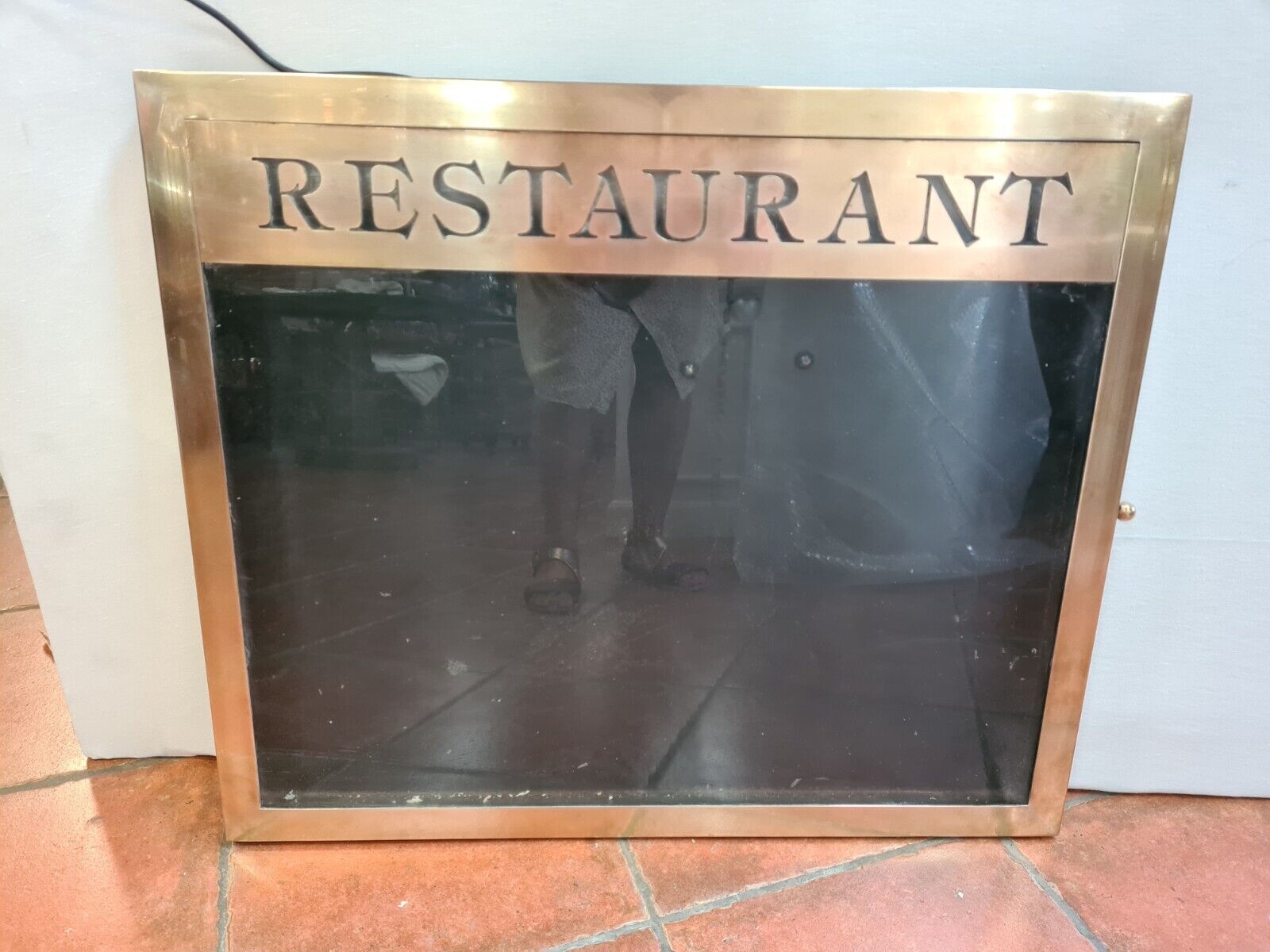 brass restaurant menu holder