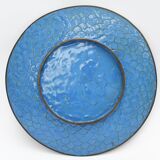 Cloisonné enamel dish decorated with a dragon in the center