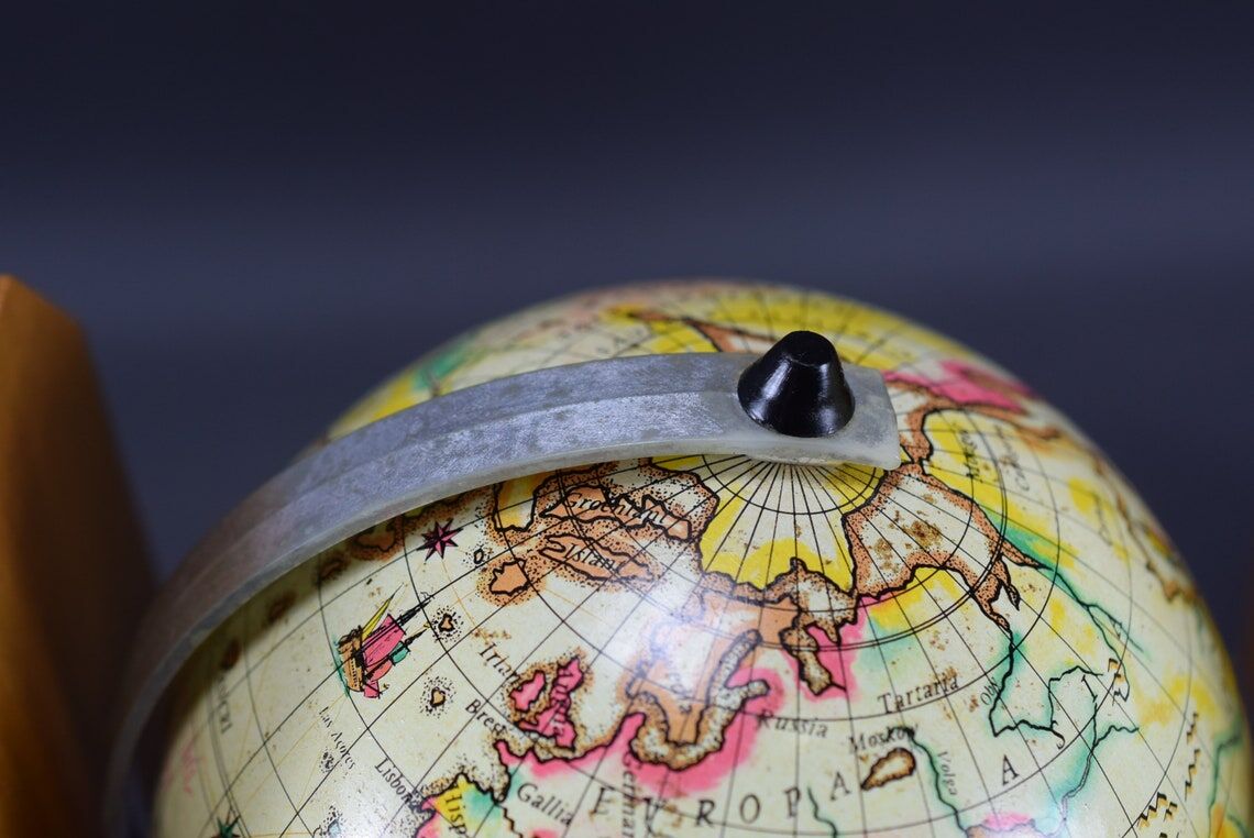 Greenhouse book vintage globes world map toys mont blanc