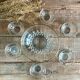 6 coupelles et le saladier verre vintage