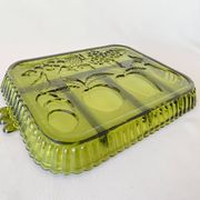 Vintage 1960s American Appetizer Tray Indiana Glass Compartmented Glass