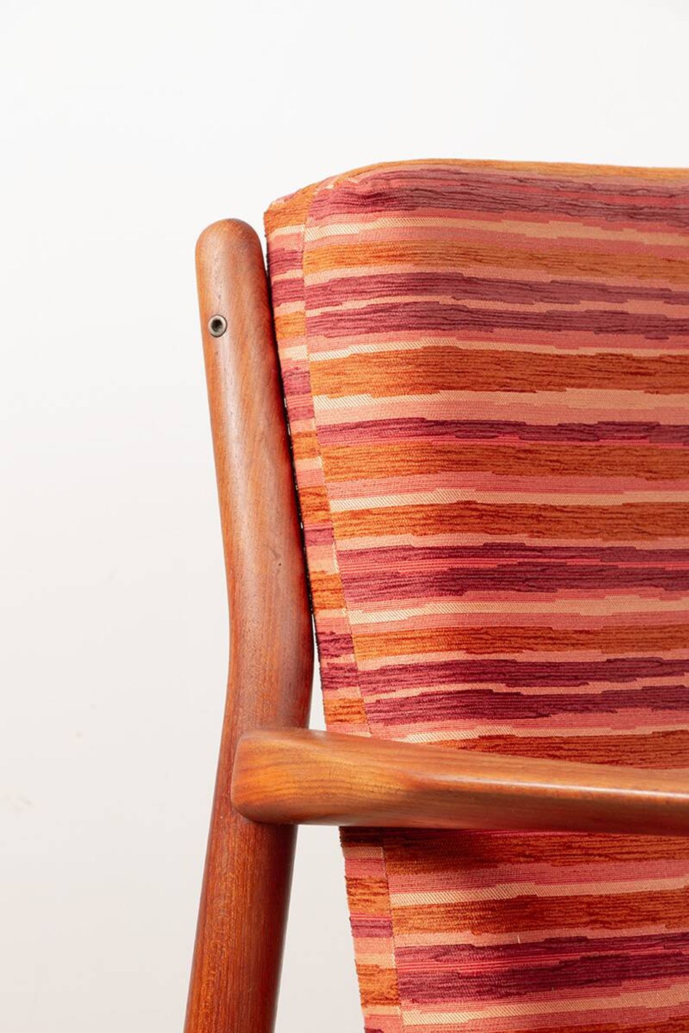 Pair of Danish armchairs in solid teak and fabric, Svend Aage Eriksen 1960.