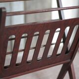 Cees Braakman vintage magazine rack, folding wooden magazine rack.