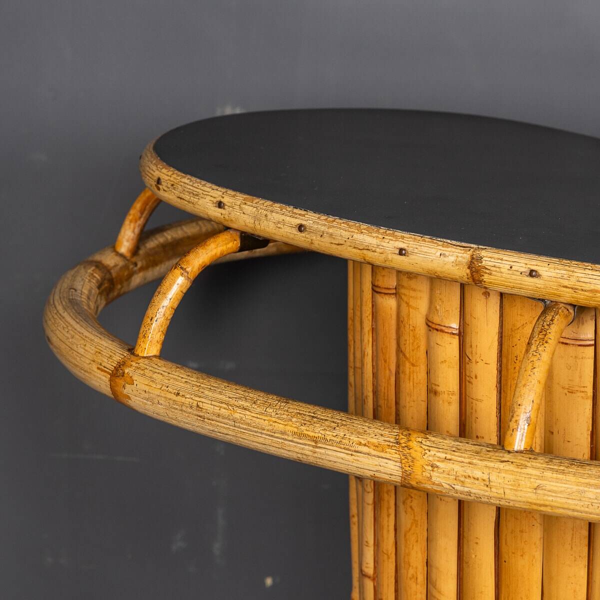 20thc italian standing bamboo tiki bar c.1960