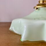 Suspension vintage lampshade in opaline mint