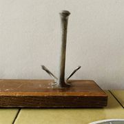 Vintage wooden wall coat rack - triple hook
