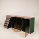 Guido Faleschini Astro Marble and Leather Sideboard for i4 Mariani 1979