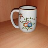 Large cup / Mug with floral pattern