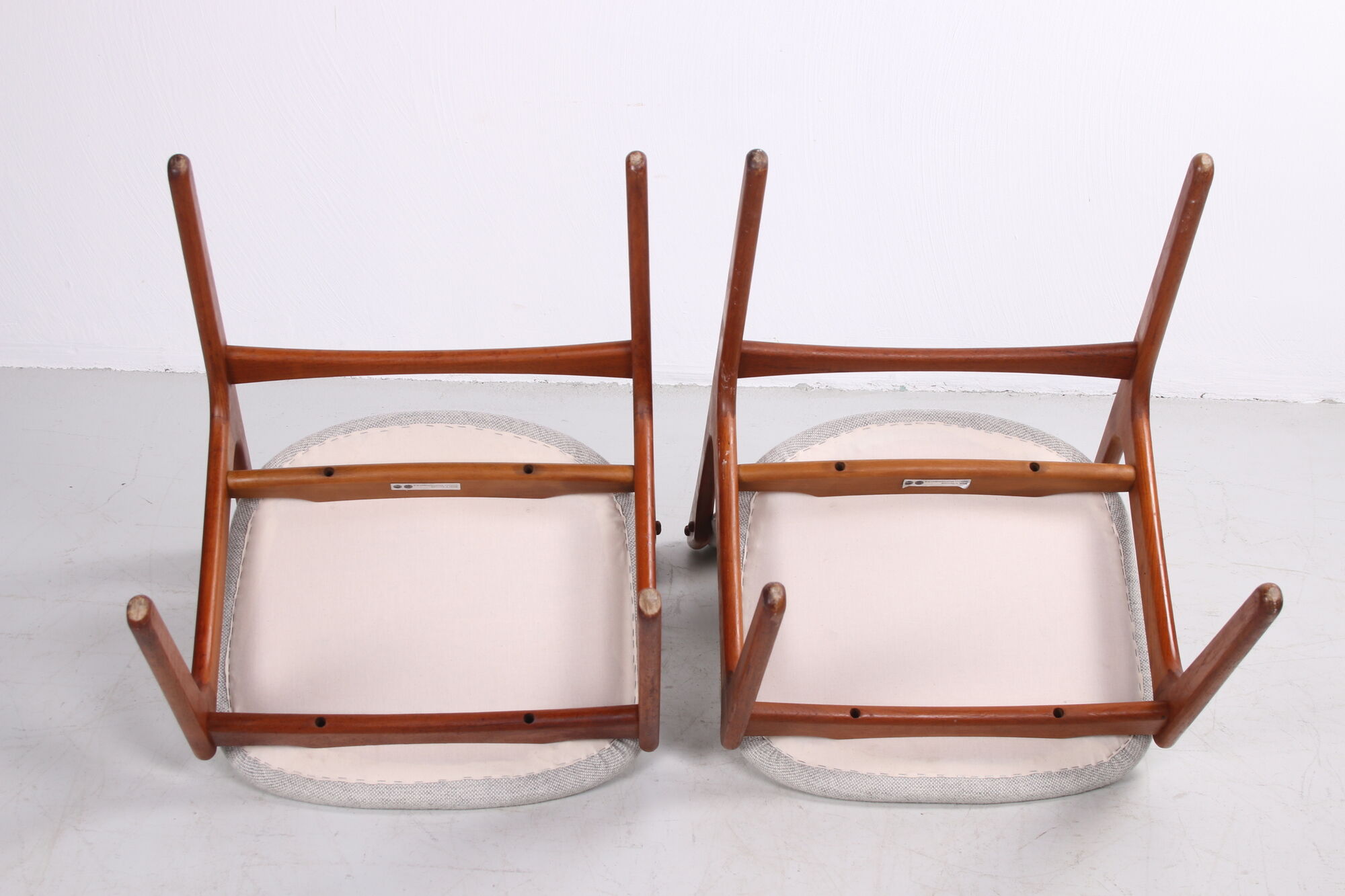 Teak dining room chairs by Erik Buch for Odense Maskinsnedkeri / O.D. Møbler model 49, 1960s