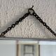 Vintage 1940s triptych barber mirror, bevelled chrome, snake imitation - 31 x