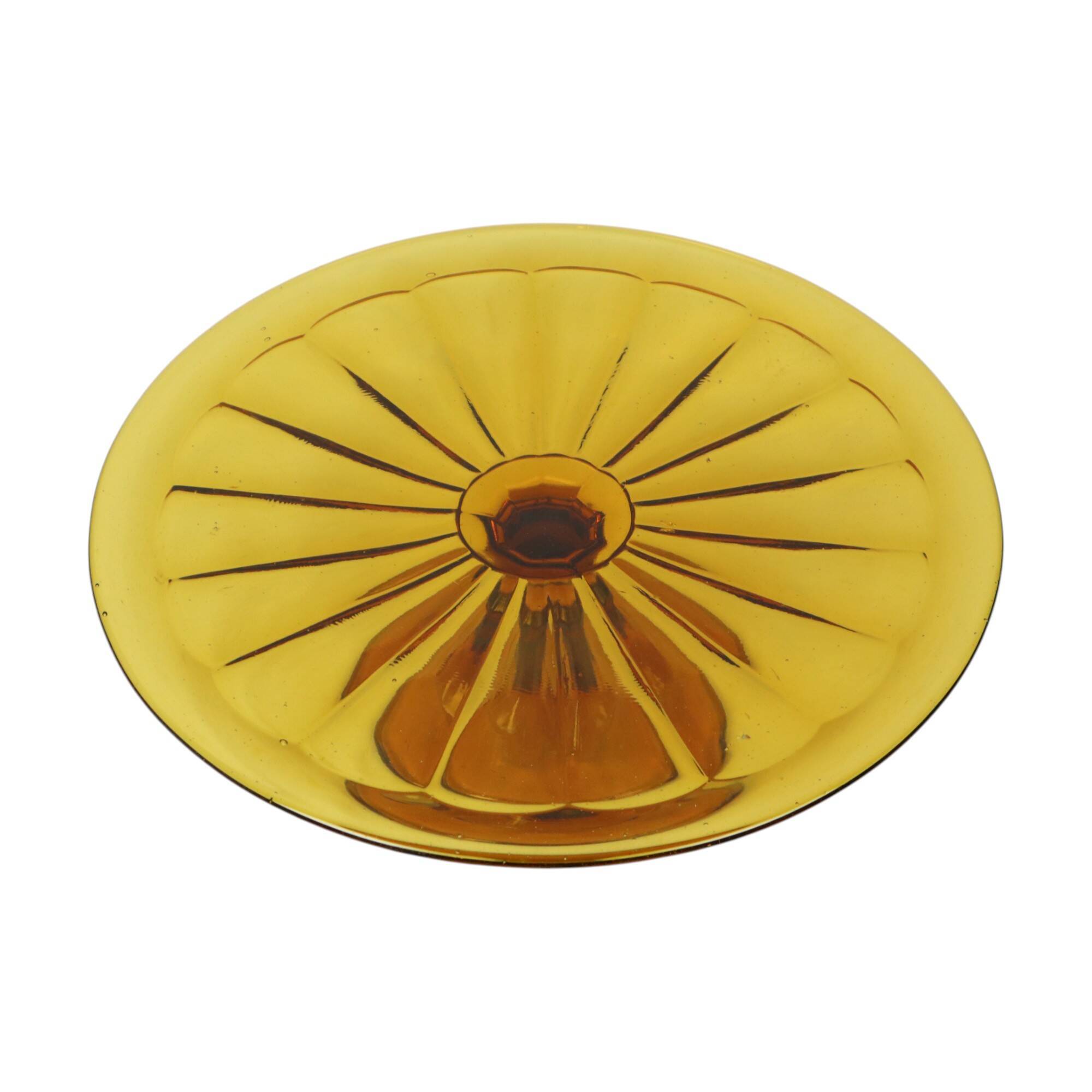 Amber Art Deco Cake Stand Pastry Dish Scailmont