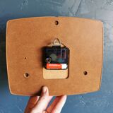 Clock silent rectangular vintage wall pendulum "Black ochre Jaz"