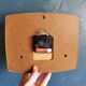 Clock silent rectangular vintage wall pendulum "Black ochre Jaz"