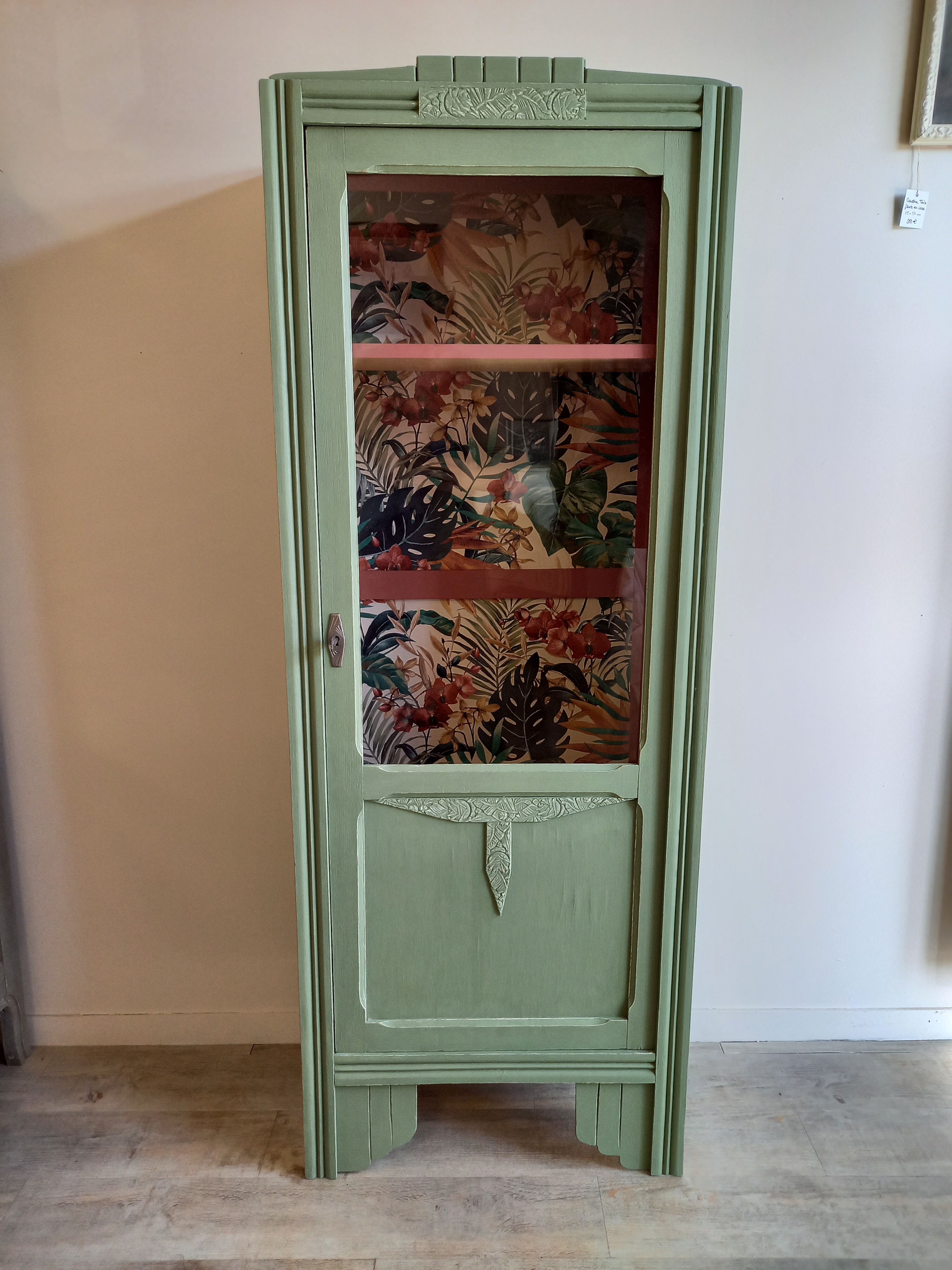 Patinated Art Deco style showcase