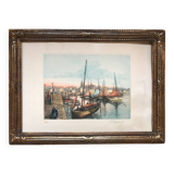 Eugène GAUGUET, 1872-1943.Les Sables d’Ollone.Eau-forte aquatinte