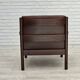 1970s, Scandinavian armchair, furniture leather, beech wood.