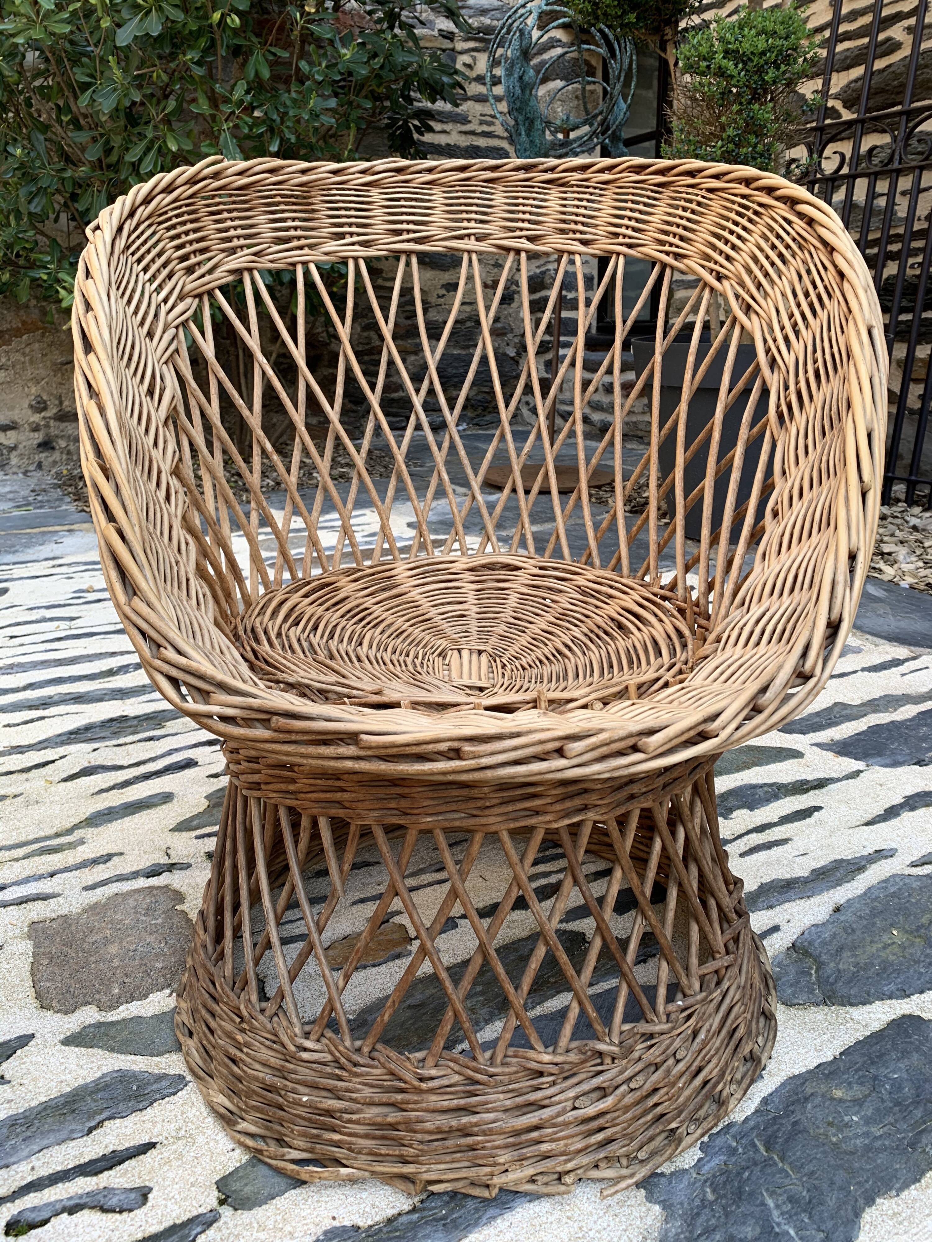 Garden lounge in rattan 1970