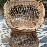 Garden lounge in rattan 1970