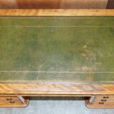 Antique desk by James Winter & Sons London in satin wood and leather.