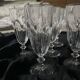 6 antique crystal champagne flutes and stemmed glasses