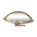 Miroir biseauté éventail laiton 38x20cm