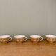 Set of 4 antique coffee cups in opaque porcelain from Badonvillier