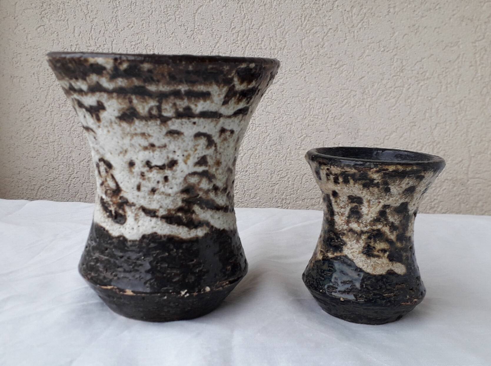 2 vases en grès