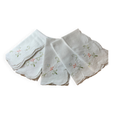 Five cotton napkins and hand embroidery