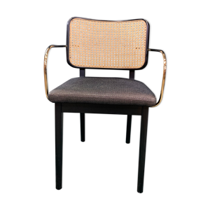 Chaise cannage bois noir