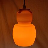 Vintage orange opaline pendant light - Space Age Design
