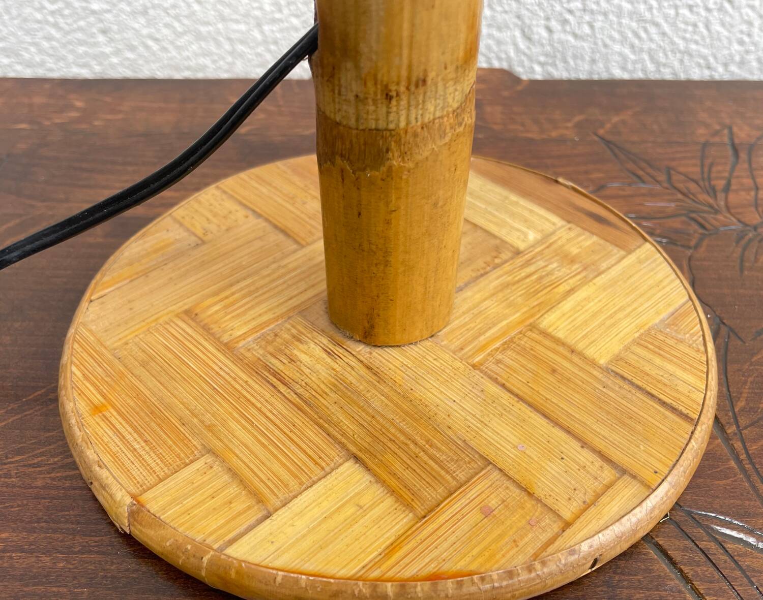 Vintage rattan lamp