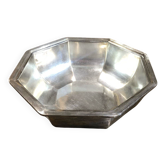 Octagonal silver-plated metal dish, Christofle.