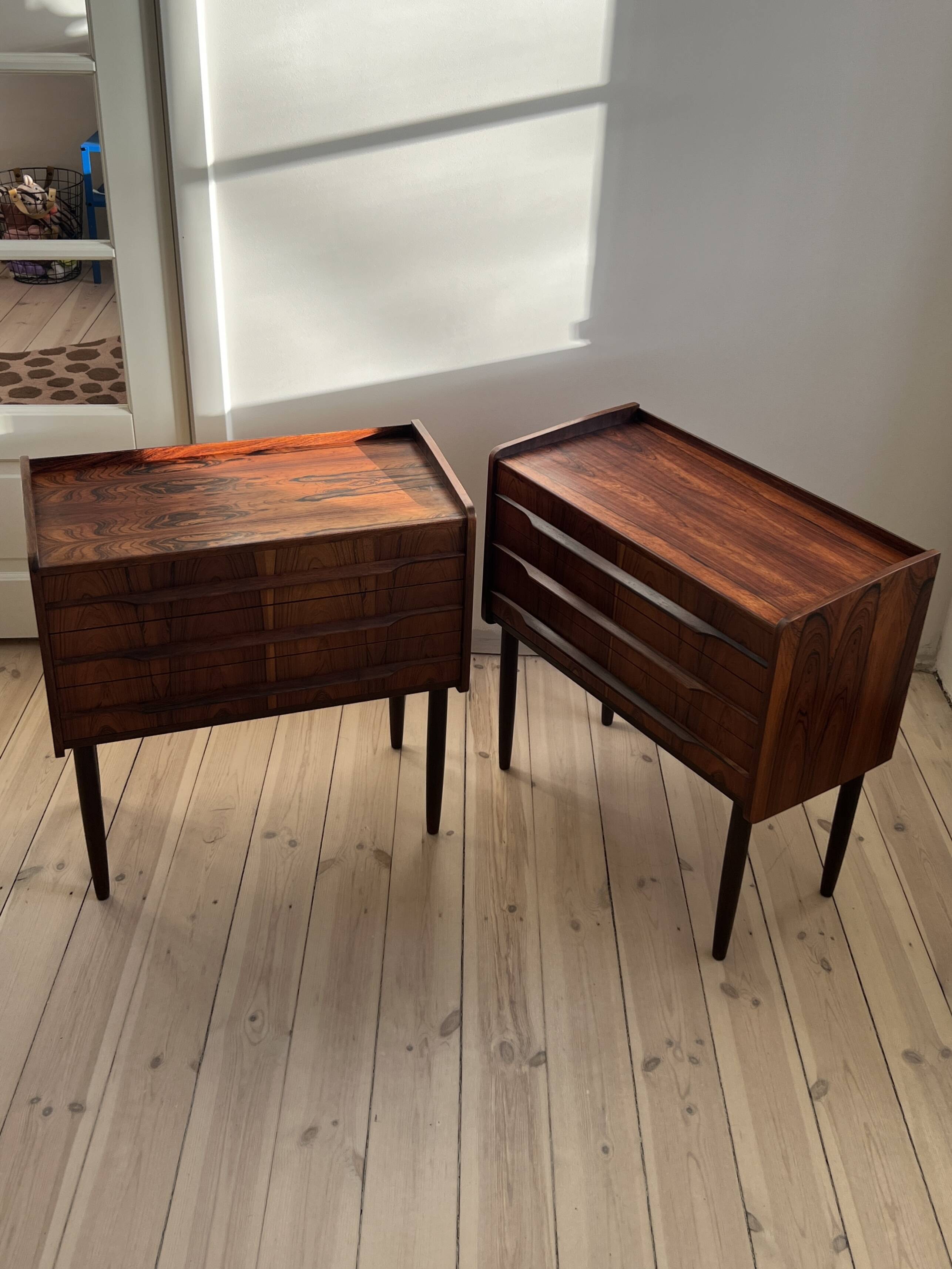 Paire de commodes danoises en palissandre des années 1960
