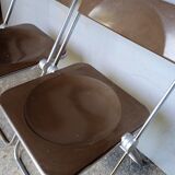 Pair 2 Piretti chairs / plia castelli signed