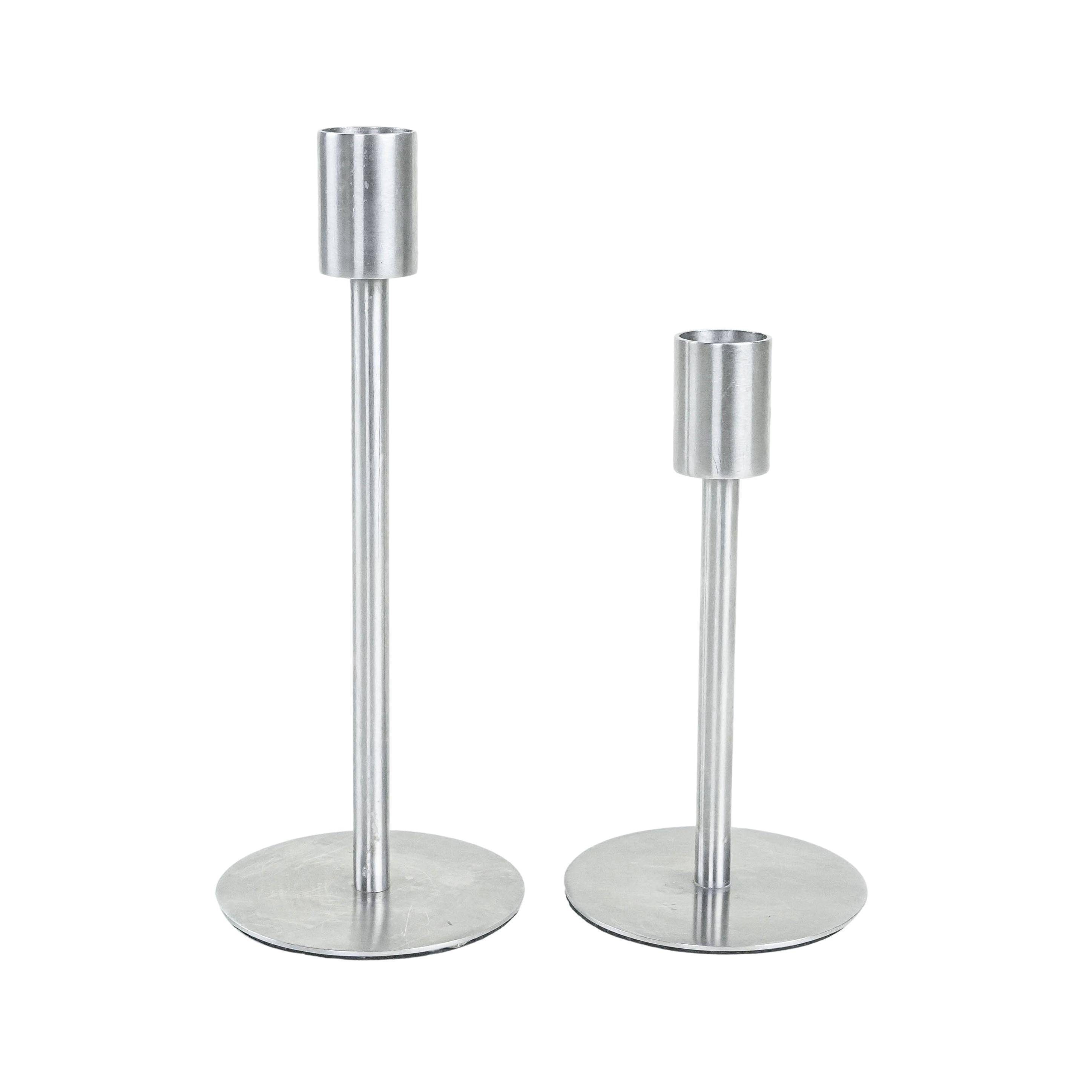 Ensemble de candélabres en métal, design danois, années 1970, fabriqué au Danemark.