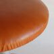 Tabouret pied tulipe à vis,  aluminium et cuir