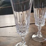 6 crystal flutes