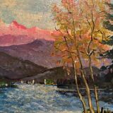 Lake landscape signed Gaspart